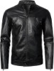 Picture of Heritage Leather Moto Racer Jacket in Black