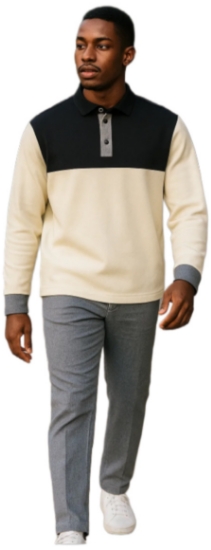 Picture of Men White and Gray Dress